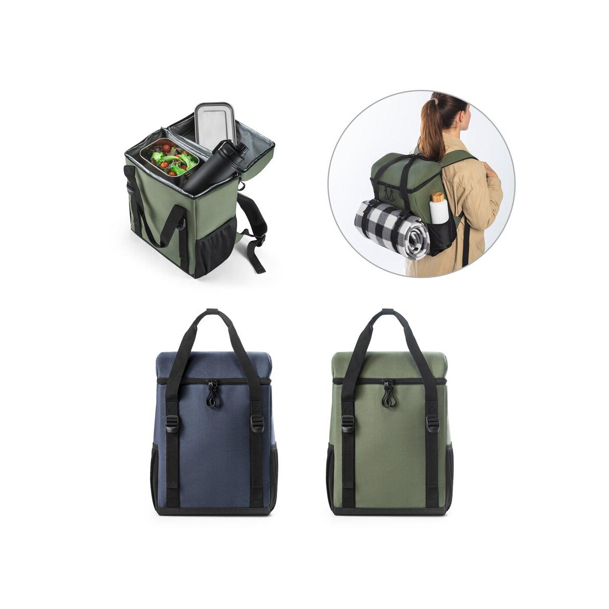Torby termiczne z logo – roma l. plecak termiczny wyściełany materiałem poliestru pochodzącego 600d ripstop 16 l 92099_set ROMA L. Plecak termiczny wyściełany materiałem poliestru pochodzącego 600D ripstop 16 L 92099_set