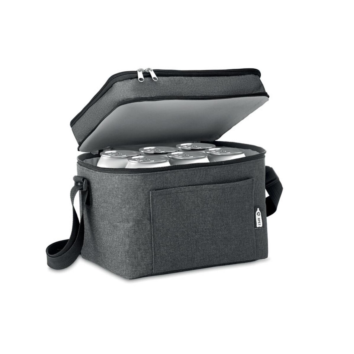 Torby termiczne z logo – torba termoizolacyjna rpet icecube mo9915-03-open Torba termoizolacyjna RPET ICECUBE mo9915-03-open