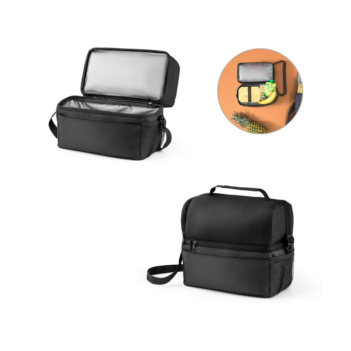 ZIPPERS COOLER. Torba chłodząca 7L z żakardu 300D i 840D 92097_set