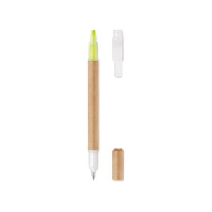 Zakreślacz kartonowy 2 w 1 DUO PAPER - żółty