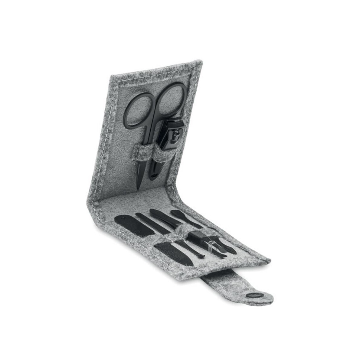 Zestawy do manicure z logo – 6-el zestaw manicure filc rpet nailkit felt mo2140-07 6-el zestaw manicure filc RPET NAILKIT FELT mo2140-07