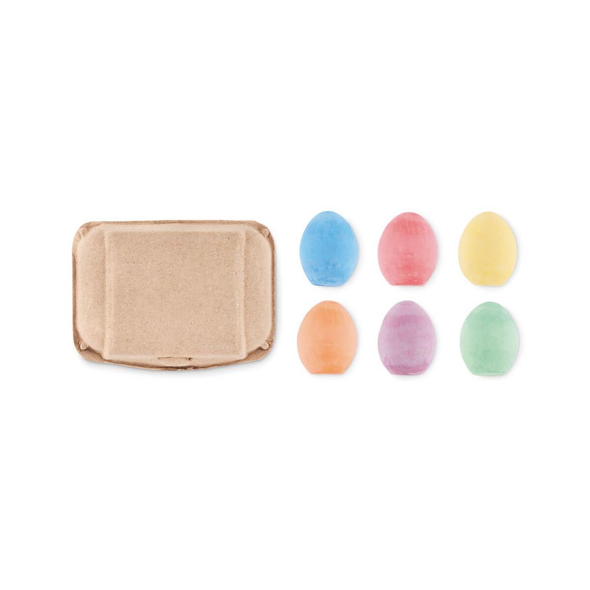 Zestawy kredek z logo – 6 kredowych jajek w pudełku tamago mo6479-13-top 6 kredowych jajek w pudełku TAMAGO mo6479-13-top