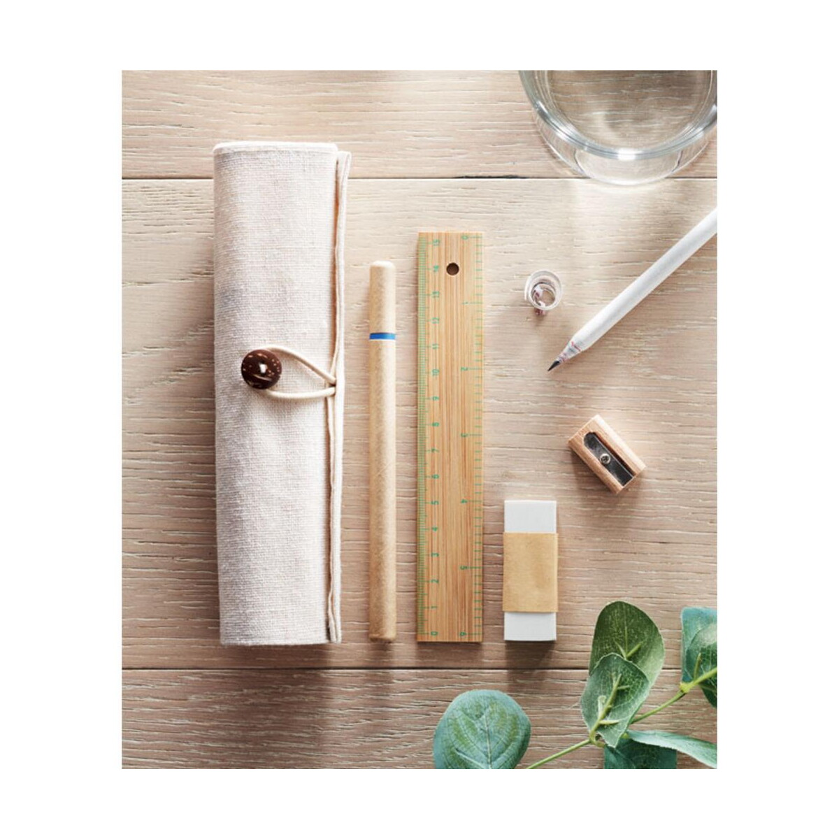 Zestawy piśmiennicze z logo – zestaw biurkowy w etui ecoset mo7755-13-ambiant Zestaw biurkowy w etui ECOSET mo7755-13-ambiant