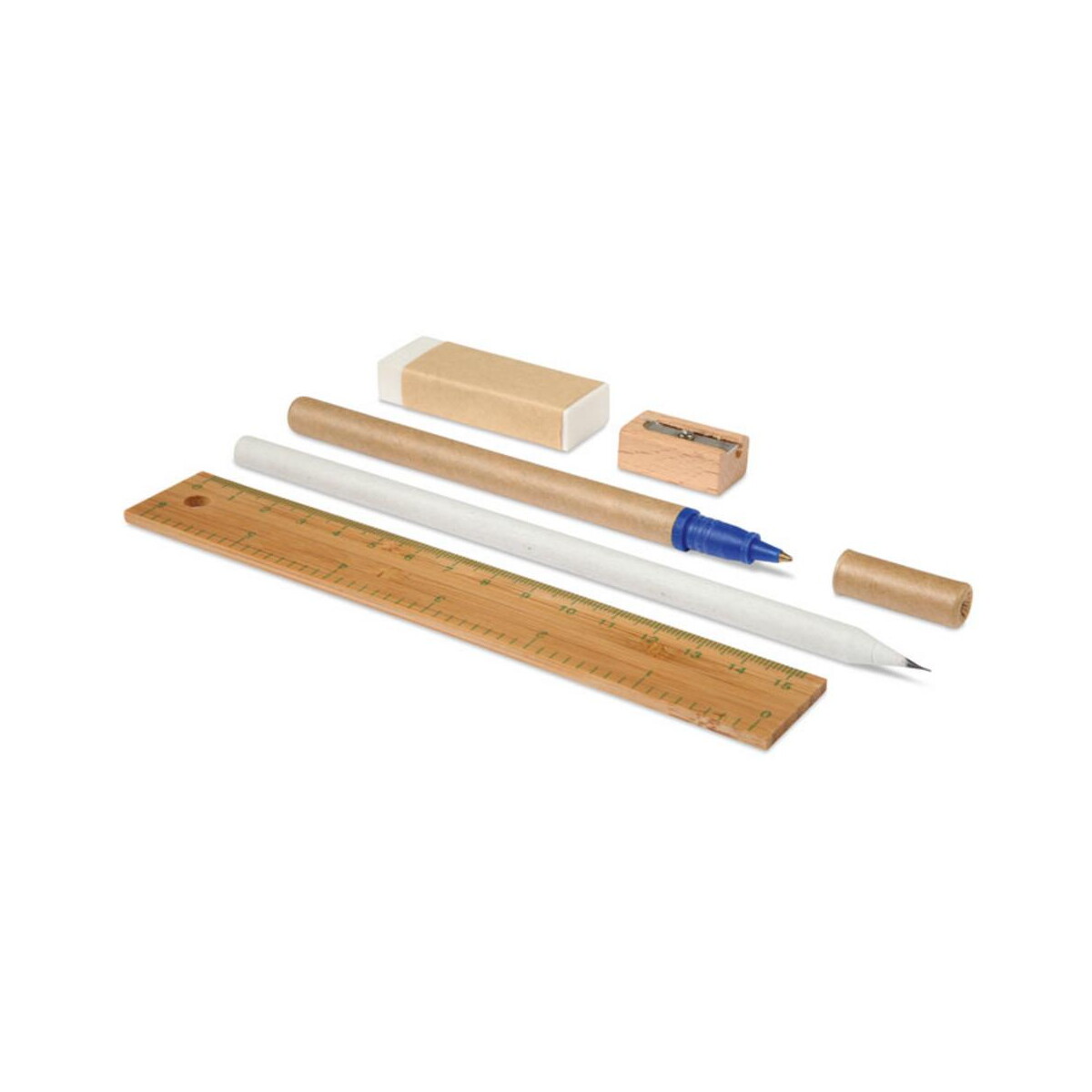 Zestawy piśmiennicze z logo – zestaw biurkowy w etui ecoset mo7755-13b Zestaw biurkowy w etui ECOSET mo7755-13b